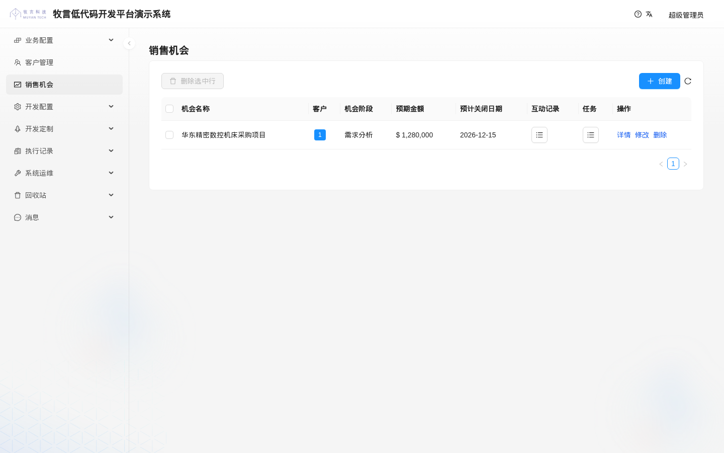 优化后的销售机会列表